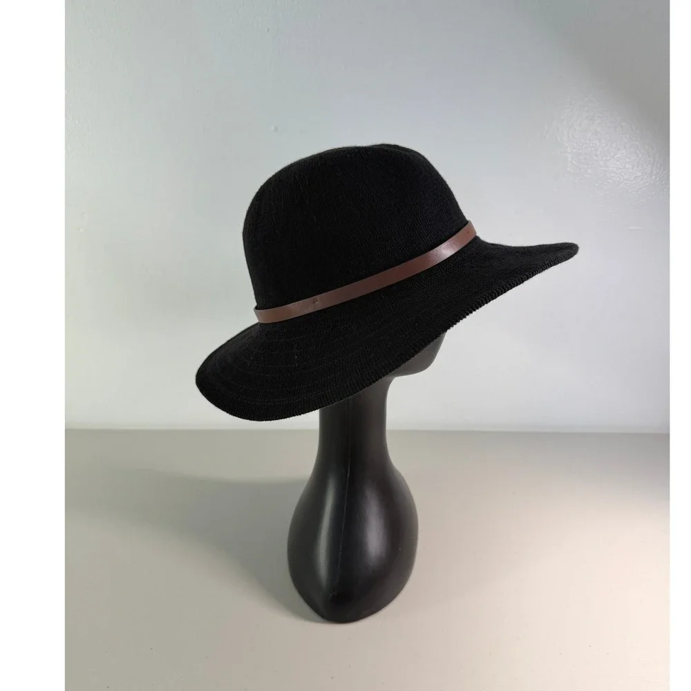 Ecote Urban Outfitters Cotton Black‎ Knit Wide Brim Fedora Hat